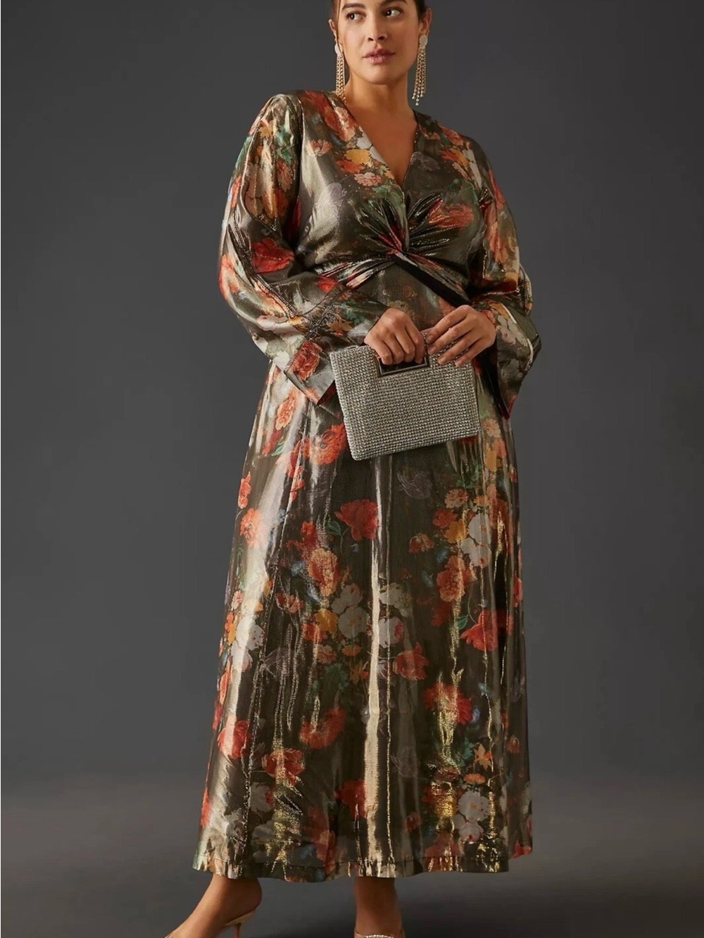 ANTHROPOLOGIE CABALLERO NWT V-NECK MAXI DRESS LARGE
